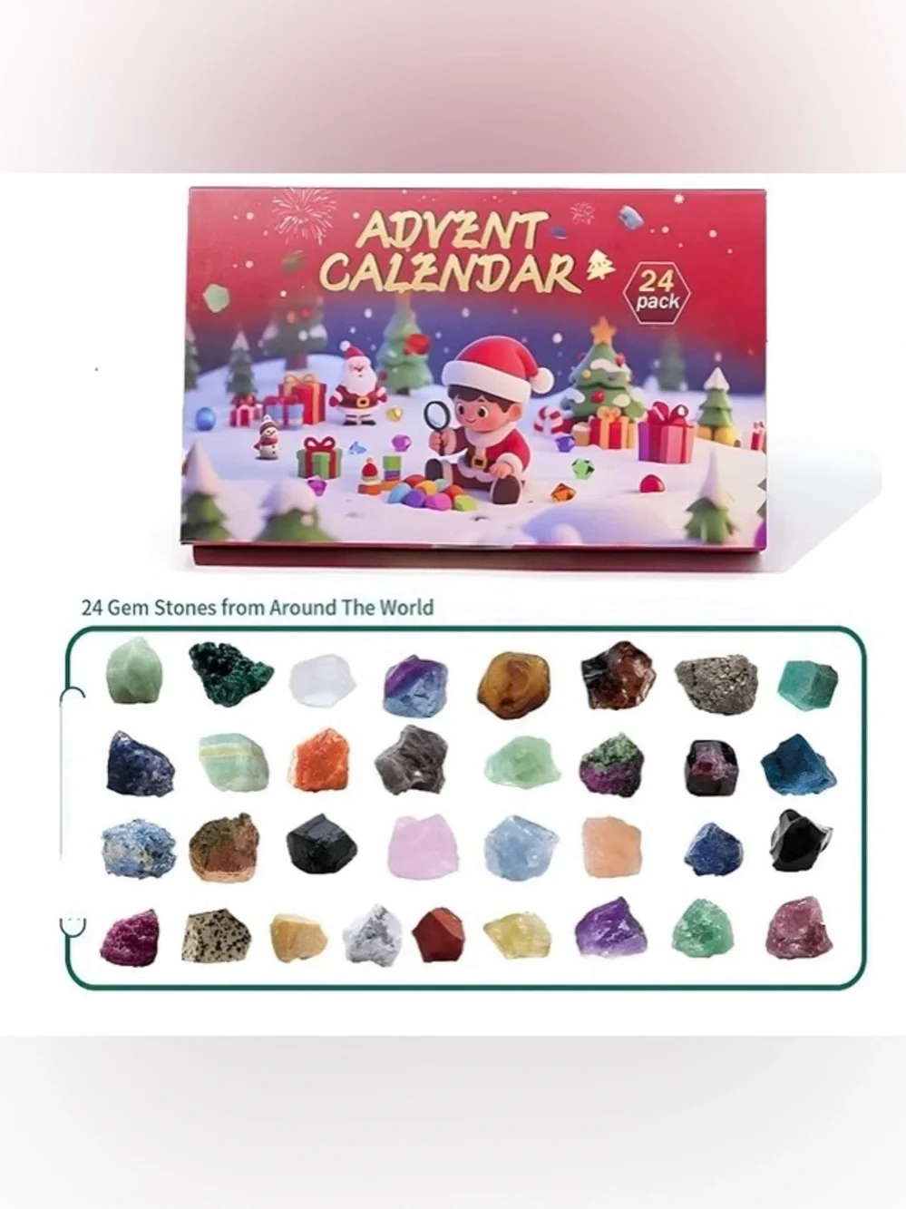 Christmas Crystal Advent Calendar, 24-Day New